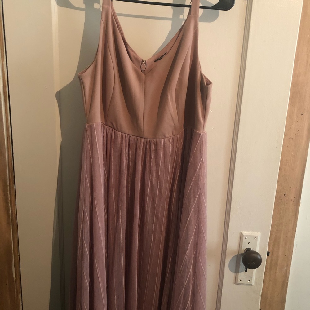 Torrid Blush Floor Length Formal Dress